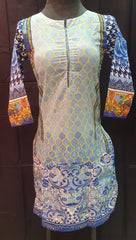 Stitched Zoya Didi Lawn Embroidered Kurti - 16 (Size-Small)