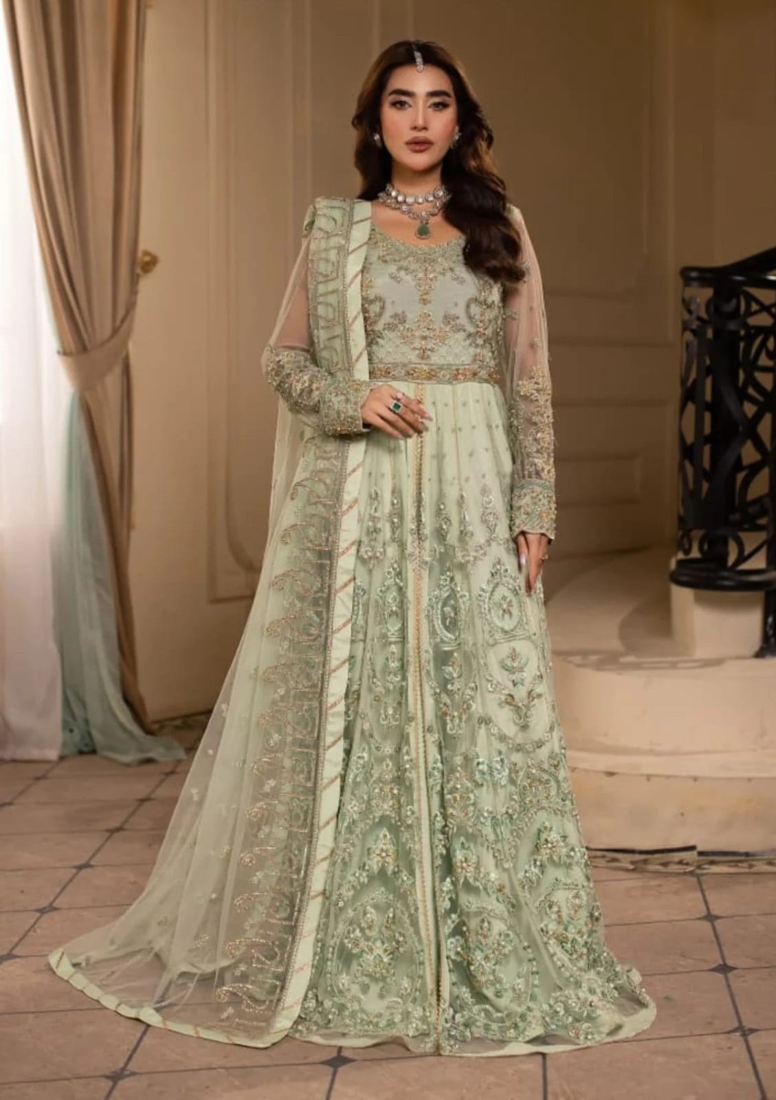 Sidra Aleem - Raj Kumari Embroidered Wedding Suits Unstitched 4 Piece RK- D-05 – Wedding Collection-