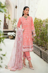 Baroque Embroidered Lawn Suit Unstitched 3 Piece BQ22E BQU-BL08-D07 - Eid Collection