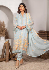 Yasmeen Arif by Al Dawood Textiles Pure Chiffon Suits Unstitched 3 Piece YAF MARGAJ AD-06 (Pure Chiffon)- Formal Collection