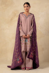 Coco By Zara Shahjahan Embroidered Khaddar Suits Unstitched 3 Piece CZS23W 1A - Winter Collection