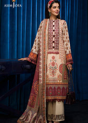 Asra By Asim Jofa Embroidered Cambric Suits Unstitched 3 Piece AJ21A AJE-09