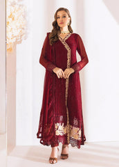 Azure Embroidered Suits Unstitched 4 Piece AZU23LE Tempting Berry - Luxury Collection