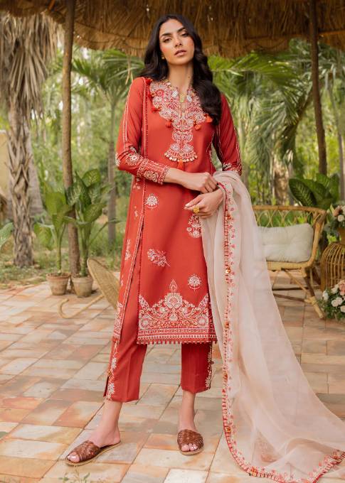Sadaf Fawad Khan - Siraa Embroidered Lawn Suit Unstitched 3 Piece SDF24SL Faizah B - Summer Collection-