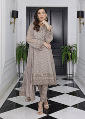 Merakish By Shahzeb Textiles Embroidered Khaddi Suits Unstitched 3 Piece ST22MK MR-C-V1-D9 - Lava Gray