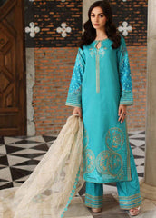 Charizma Embroidered Lawn Suit Unstitched 3 Piece CRZ24RE SR4-03 - Summer Collection