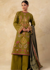 Coco By Zara Shahjahan Embroidered Khaddar Suits Unstitched 3 Piece CZS23W- 6B - Winter Collection