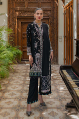 Qalamkar Embroidered Leather Peach Suits Unstitched 3 Piece QLM23LW SC-03 Fallon - Luxury Winter Collection