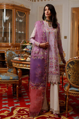 Elan Embroidered Lawn Suit Unstitched 3 Piece EL22S EL22-11A NEZIHA - Summer Collection