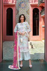 Saira Rizwan Embroidered Lawn Suits Unstitched Lawn SR24L2 D-07 Fanny - Summer Collection