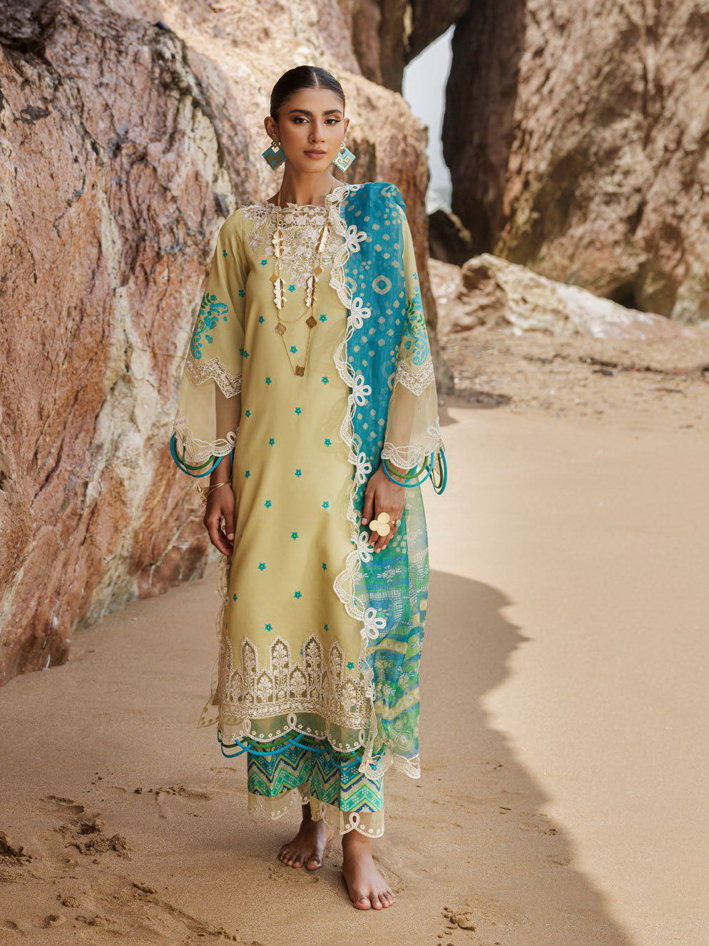 Sheen by Charizma Embroidered Lawn Suits Unstitched 3 Piece CRZ25SN SH5-03 - Summer Collection
