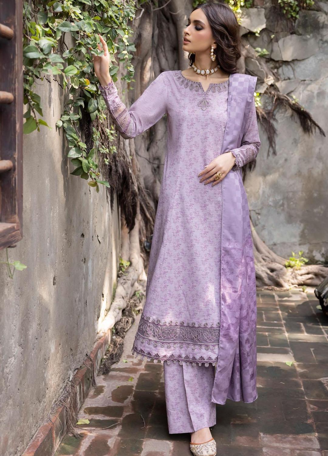 Jahanara By Iznik Embroidered Slub Suits Unstitched 3 Piece IZ23J IJK 01 Abru - Winter Collection