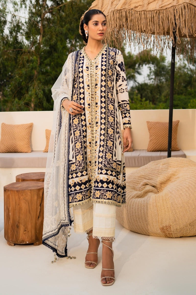 Sana Safinaz Luxury Muzlin Lawn Embroidered - M232-002B-CW