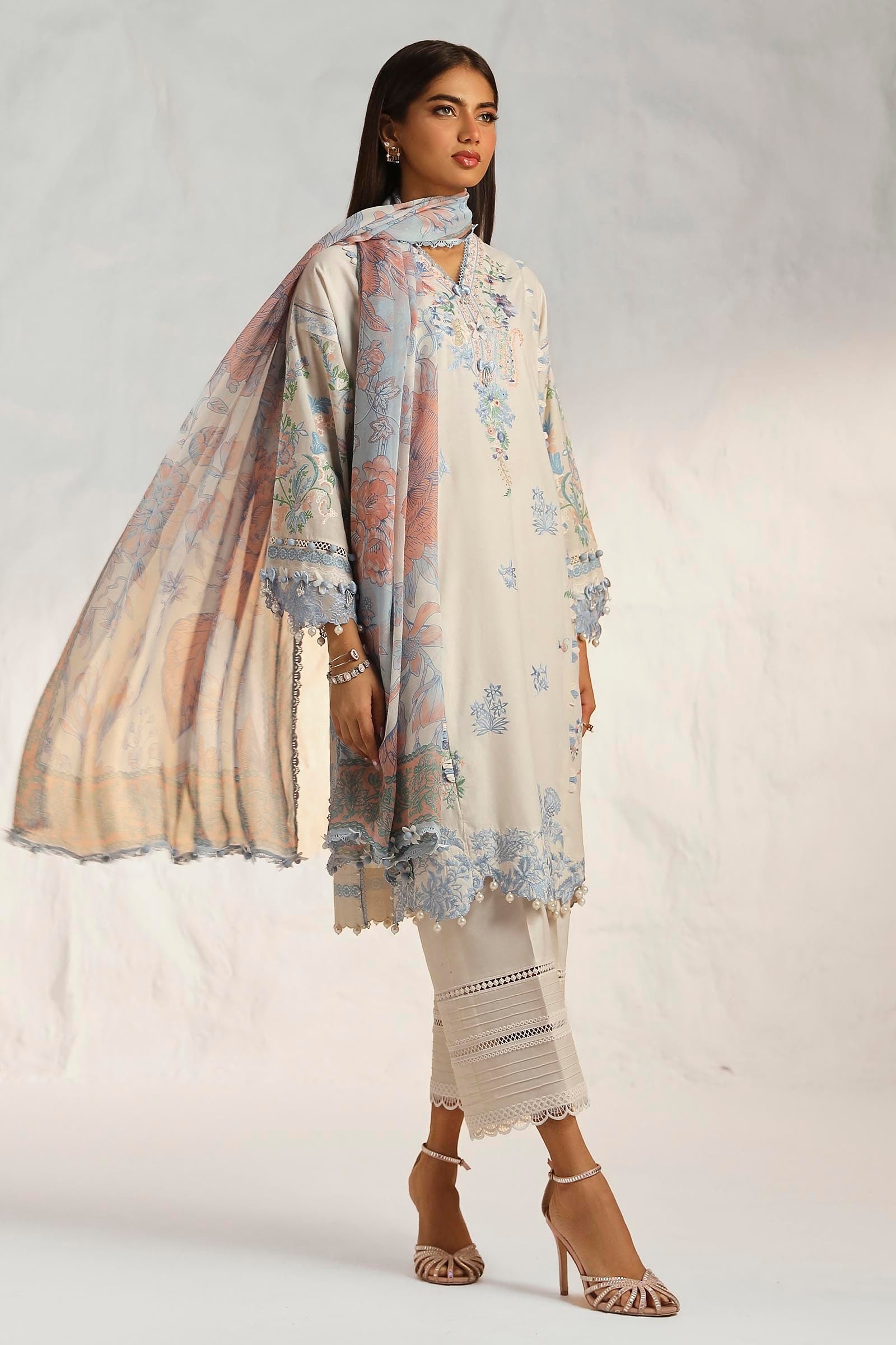 Sana Safinaz Luxury Muzlin Lawn Embroidered - M242-019A-CJ