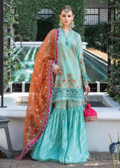 Maria B Embroidered Lawn Suits Unstitched 3 Piece MB23LE D-05 Luxurious Azure - Eid Collection