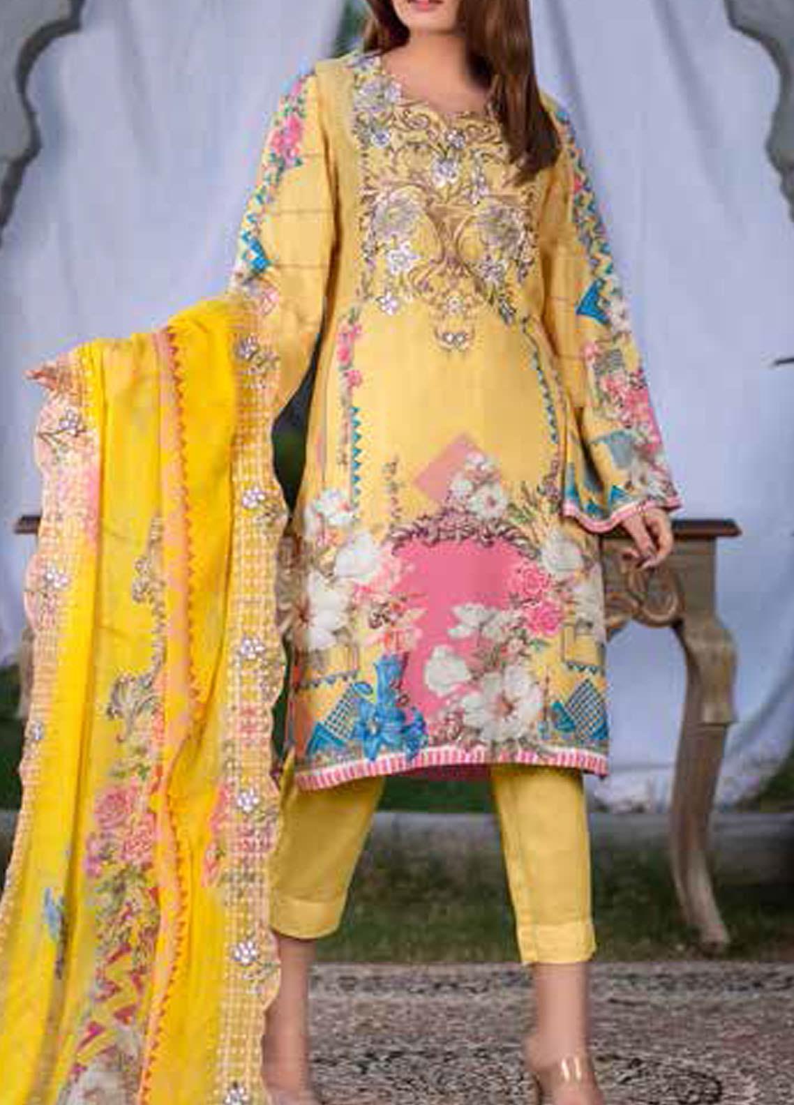 Maria by Zebaish Embroidered Karandi Unstitched 3 Piece Suit - 03