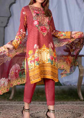 Maria by Zebaish Embroidered Karandi Unstitched 3 Piece Suit - 04