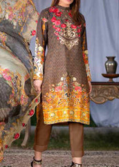 Maria by Zebaish Embroidered Karandi Unstitched 3 Piece Suit - 05