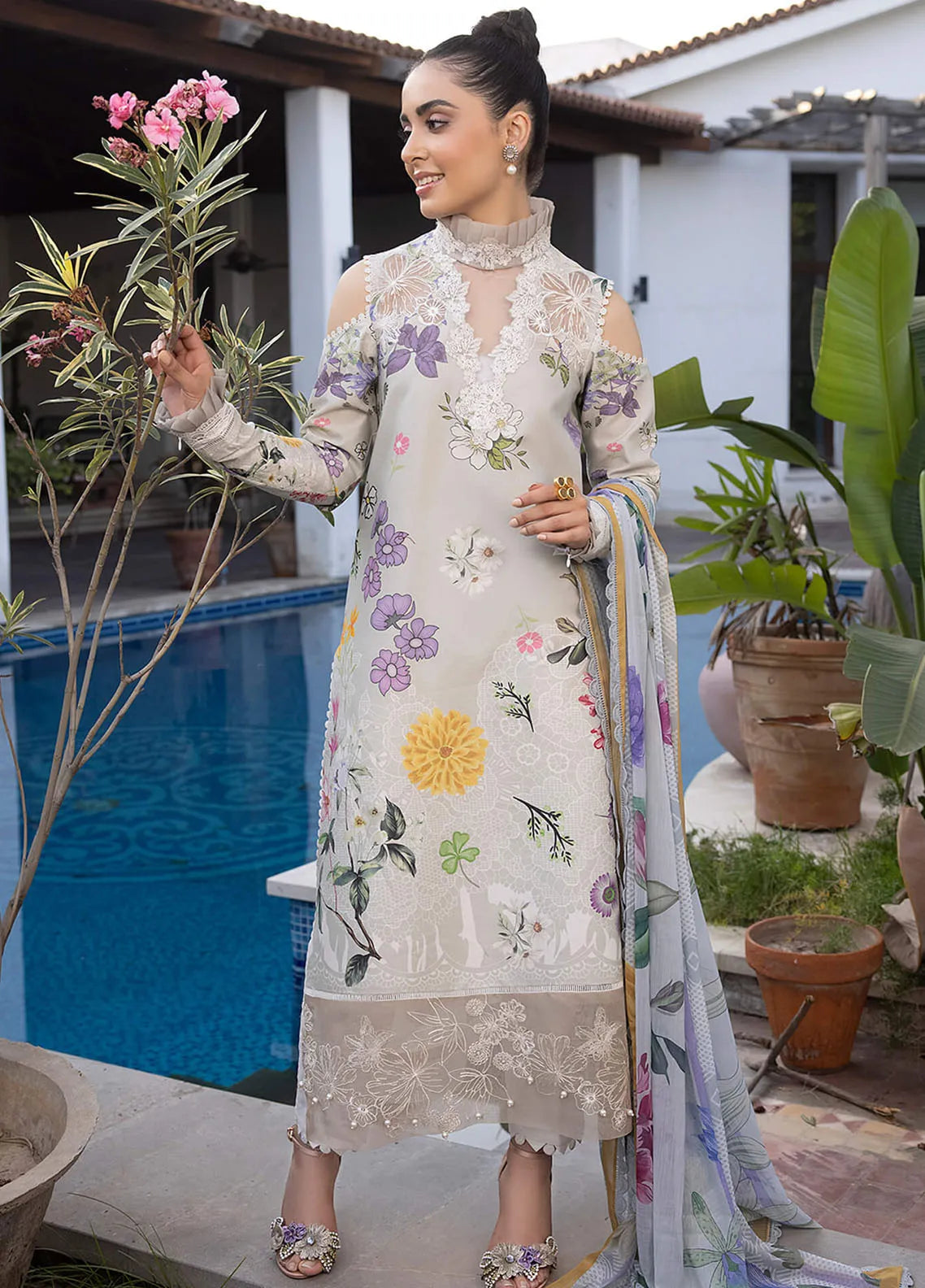 Meraki By Asifa and Nabeel Embroidered Lawn Suits Unstitched 3 Piece AN24M2 MK-16 Sarmayi - Summer Collection-