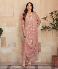 Merakish By Shahzeb Textiles Embroidered Chiffon Suits Unstitched 3 Piece ST25MK-V14- Isra