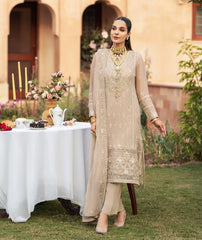 Merakish By Shahzeb Textiles Embroidered Chiffon Suits Unstitched 3 Piece ST25MK-V14- Amal