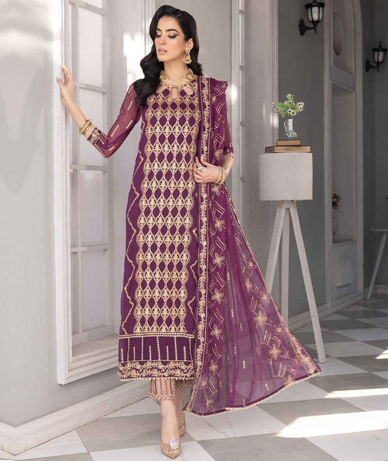 Merakish Luxury Chiffon Embroidered'23 - ST23-MK6 Marjanda