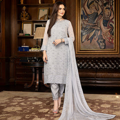 Merakish Luxury Chiffon Embroidered'23 - ST23-MK5 02 Pearl River