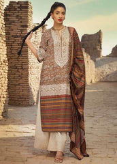 Mizaj By Tena Durrani Embroidered Lawn Suits Unstitched 3 Piece TD21M-2 16 Travertine
