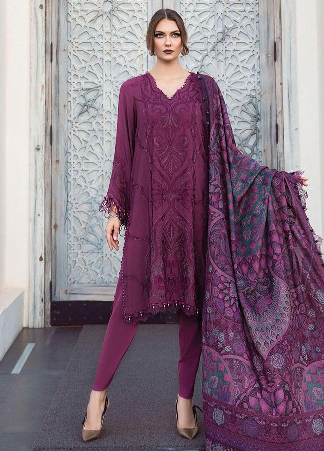 MPrints By Maria B Embroidered Linen Suits Unstitched 3 Piece MB23UW 3B