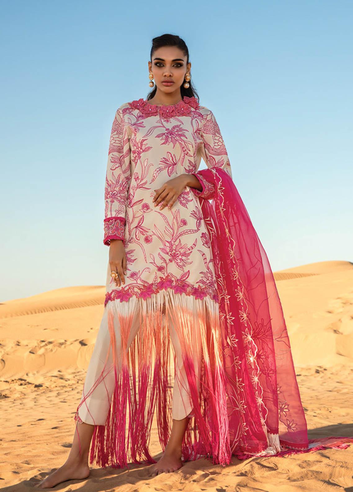 Rang Rasiya Embroidered Lawn Suits Unstitched 3 Piece RR23SP 03 Mia - Premium Collection