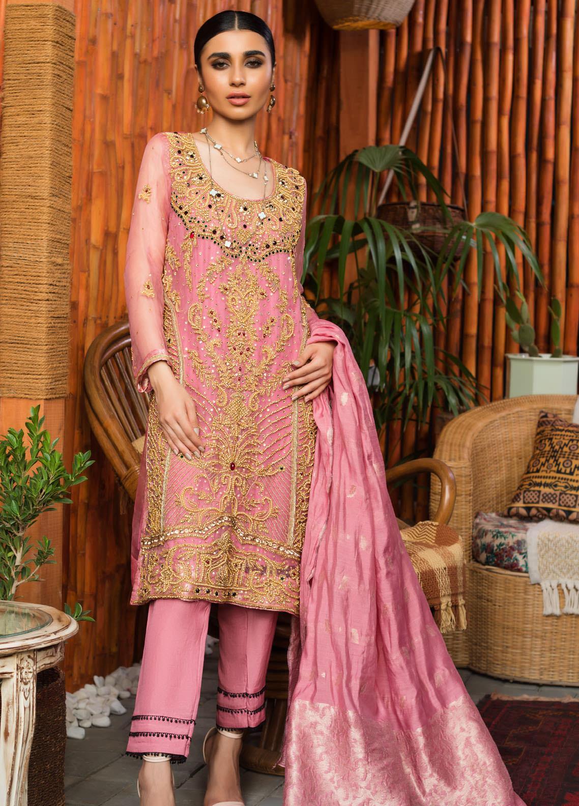 Rizwan Ahmed by Zohan Textiles Embroidered Organza Unstitched 3 Piece Suit ZT20RA D-04 - Festive Collection