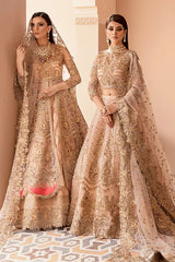 Imrozia Brides Formal Wedding Unstitched 3Pc Suit IB-08 Gold Majesty