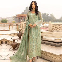 Sonia Umer - Bahar-E-Subz – Embroidered Silk Net Unstitched 3Pc Suit