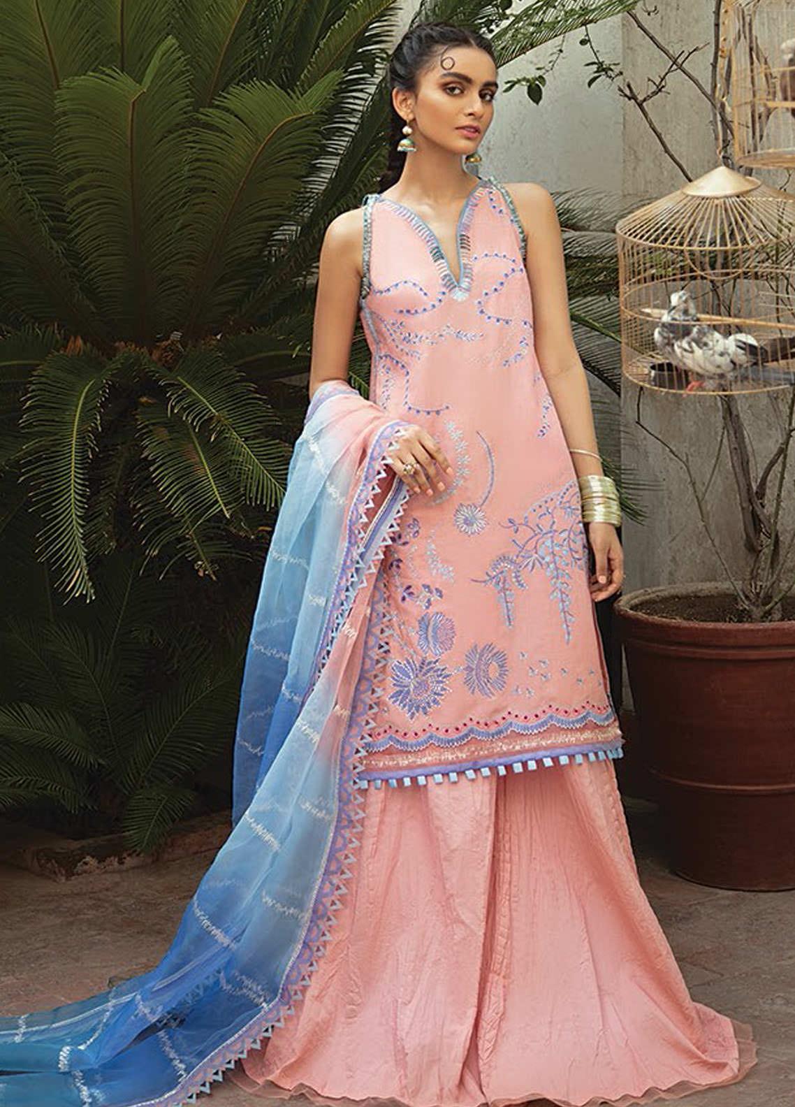 Republic Womenswear Embroidered Lawn Unstitched 3 Piece Suit RW20V 07-B RUZGAR - Eid Collection