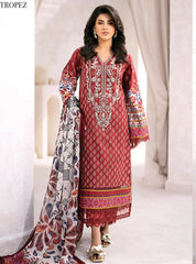 Baroque - Xenia Formals Embroidered Lawn Suit Unstitched 3 Piece ZE24S 12- Tropez - Summer Collection