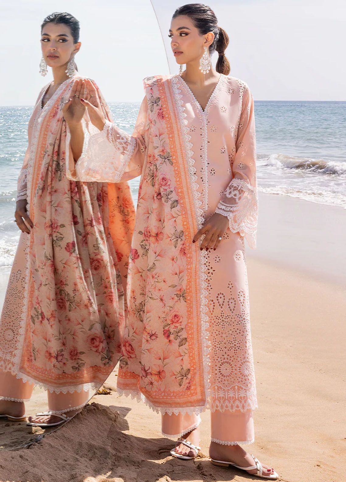 Zainab Chottani Chikankari Lawn Suits Unstitched 3 Piece ZC24CL D-2A Nora - Summer Collection-