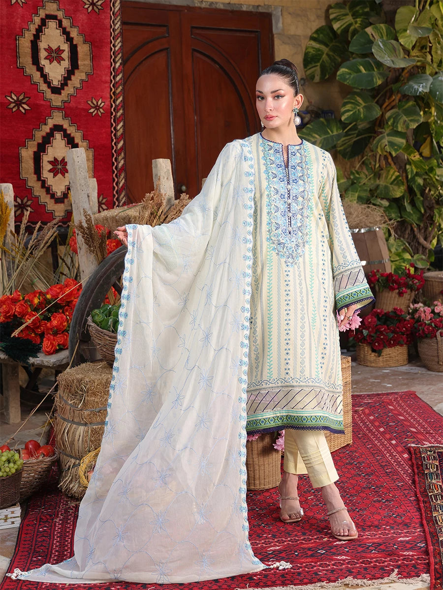 Izel by Salitex Embroidered Suits Unstitched 3 Piece SUNW6PE002UT - Fall Collection