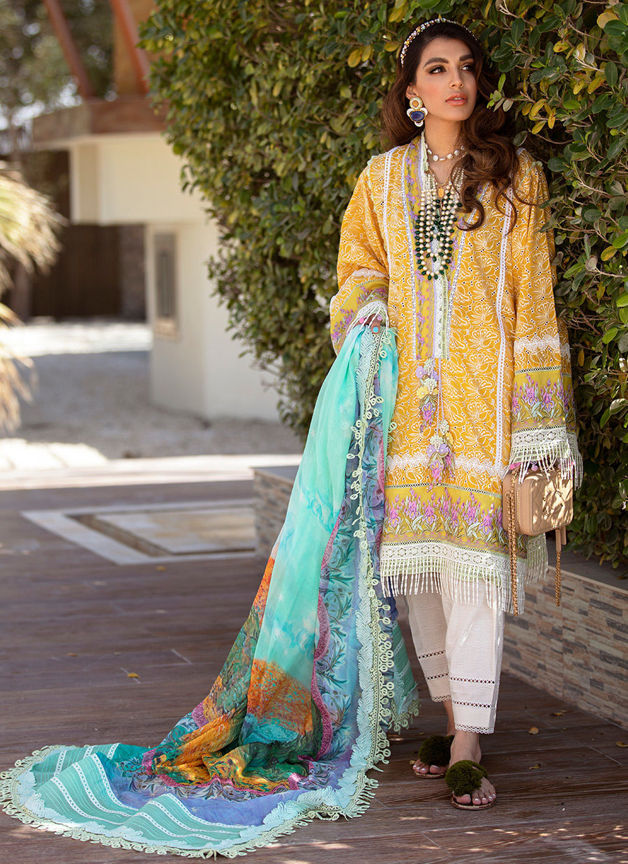 Farah Talib Aziz Luxury Lawn Collection - AMALFI SUN - 03