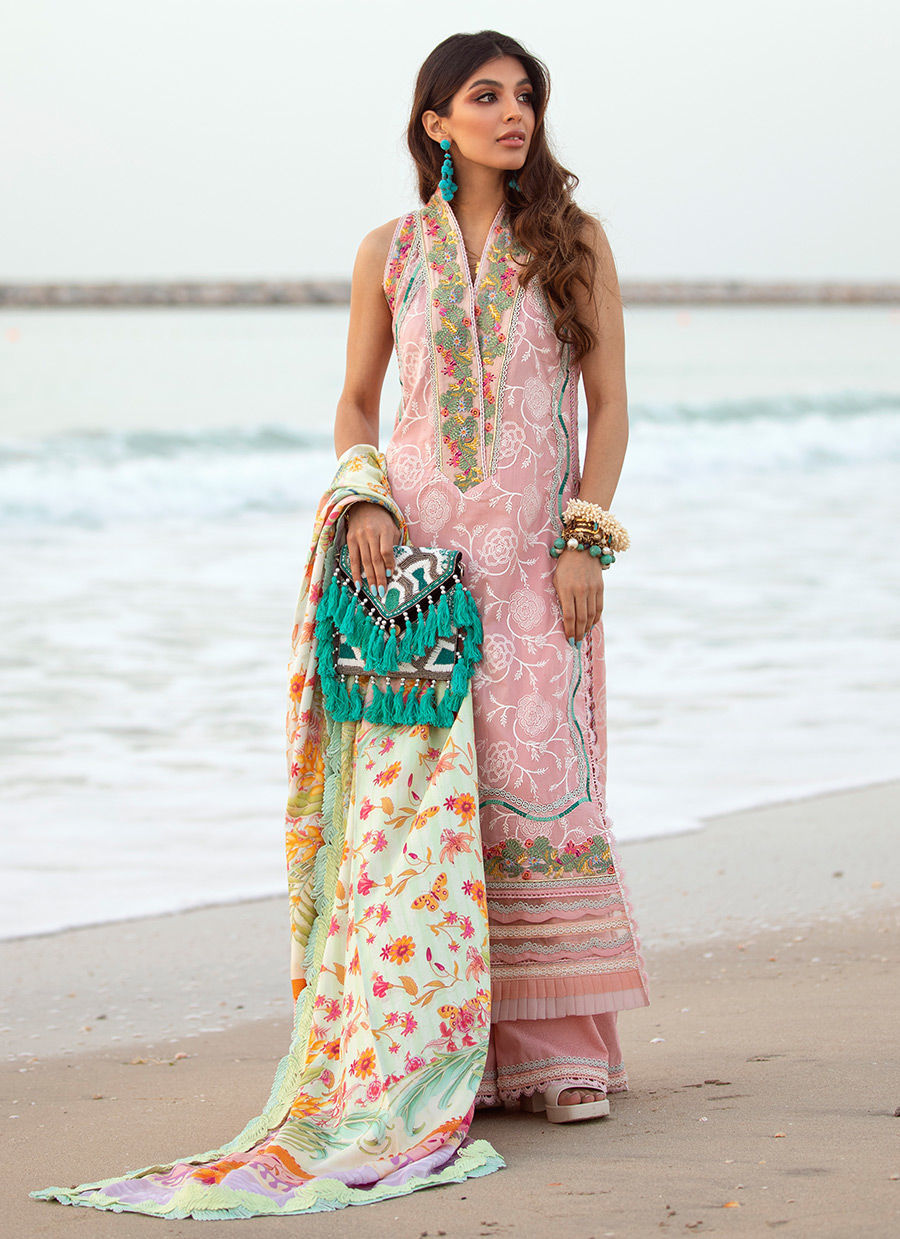 Farah Talib Aziz Luxury Lawn'22 - ARUBA ROSE - 04