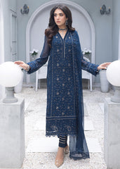 Merakish Luxury Chiffon Embroidered'23 - ST23-MK6 Yale Blue