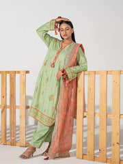 Mina By Salitex Embroidered Lawn Suit Unstitched 3 Piece SUNS24ALM032UT - Summer Collection