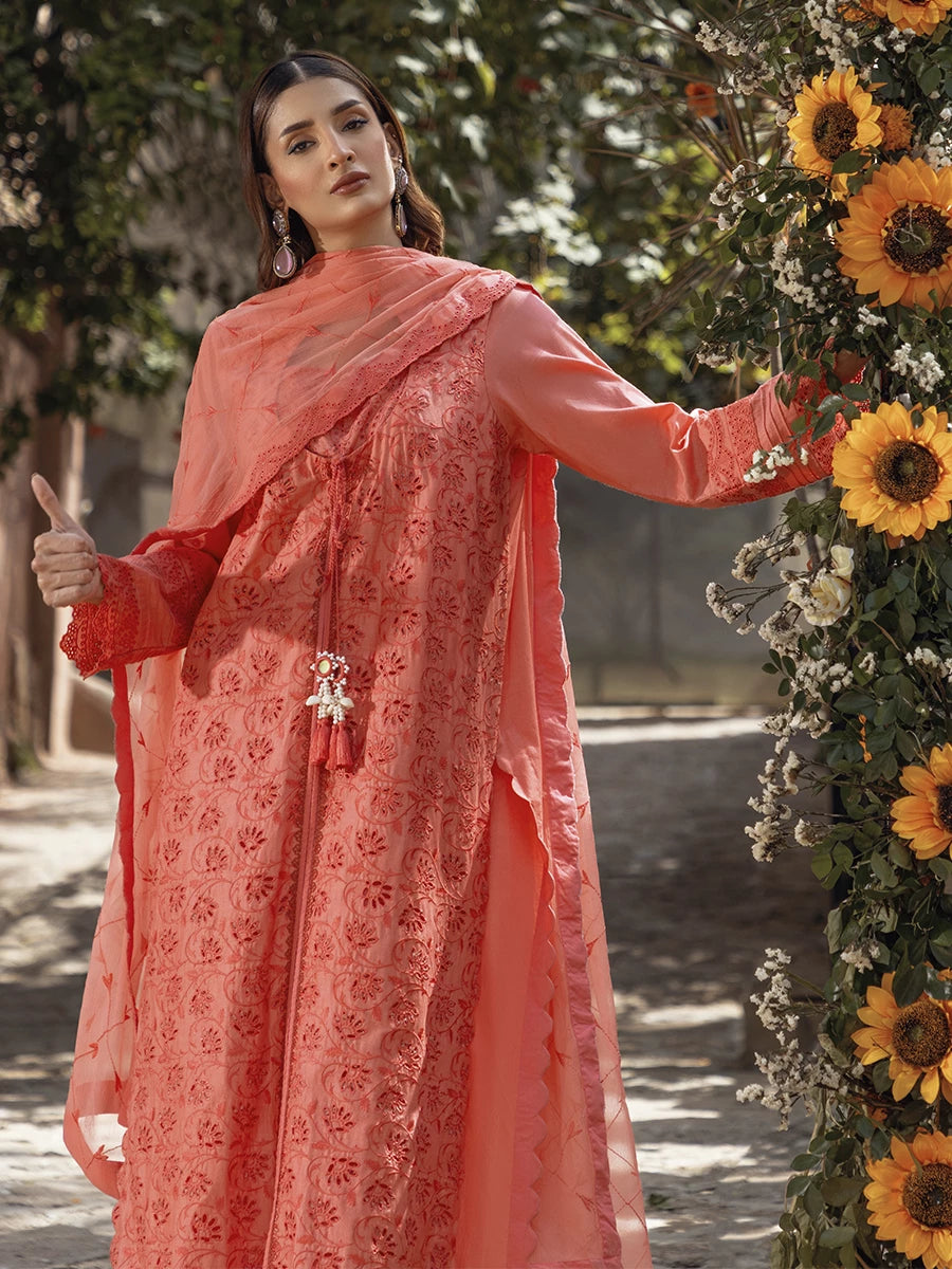 Serina by Salitex Embroidered Chikankari Lawn Suits Unstitched 3 Piece SSW6U3P034UT – Luxury Collection