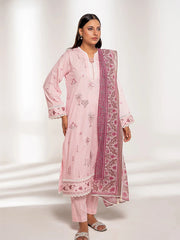 Mina By Salitex Embroidered Lawn Suit Unstitched 3 Piece SUNS24ALM033UT - Summer Collection
