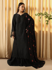 RajBari - Nissa Embroidered Khaddar Wool Shawl Unstitched 3 Piece RB25N D-10 - Winter Collection
