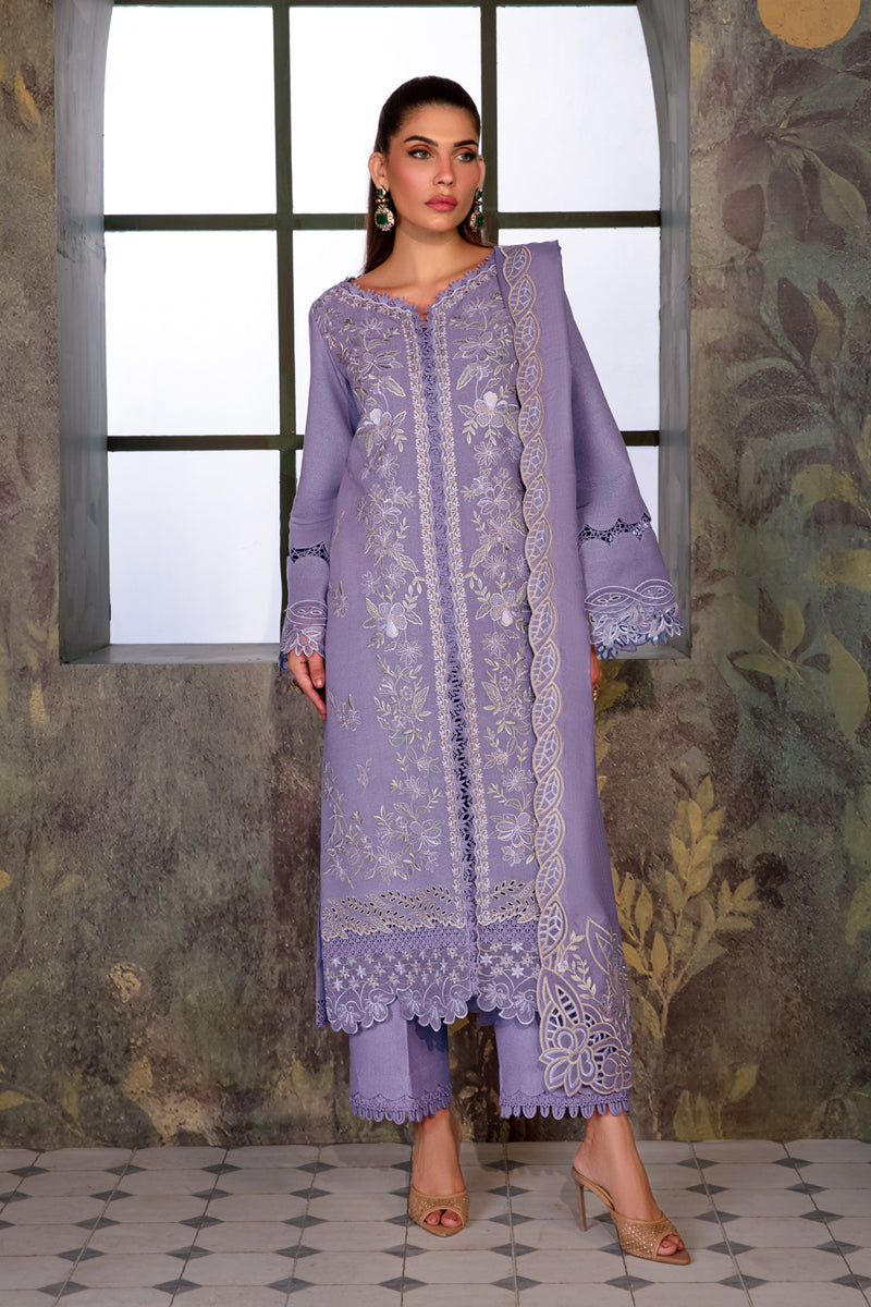 Rang Rasiya Premium Embroidered Karandi Suit Unstitched 3 Piece D-08 Latte - Winter Collection