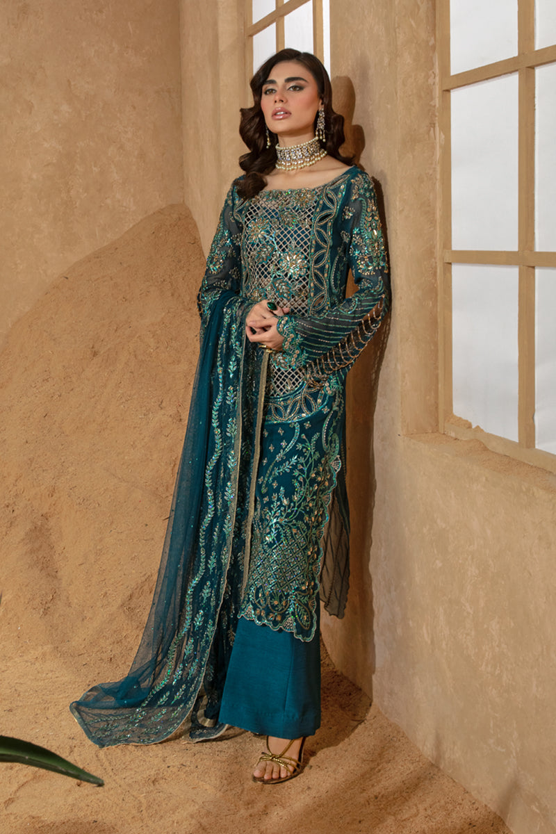 Rang Rasiya Chatoyer Wedding Embroidered Suit Unstitched 4 Piece RR24CW D-01 Zimil - Formal Collection