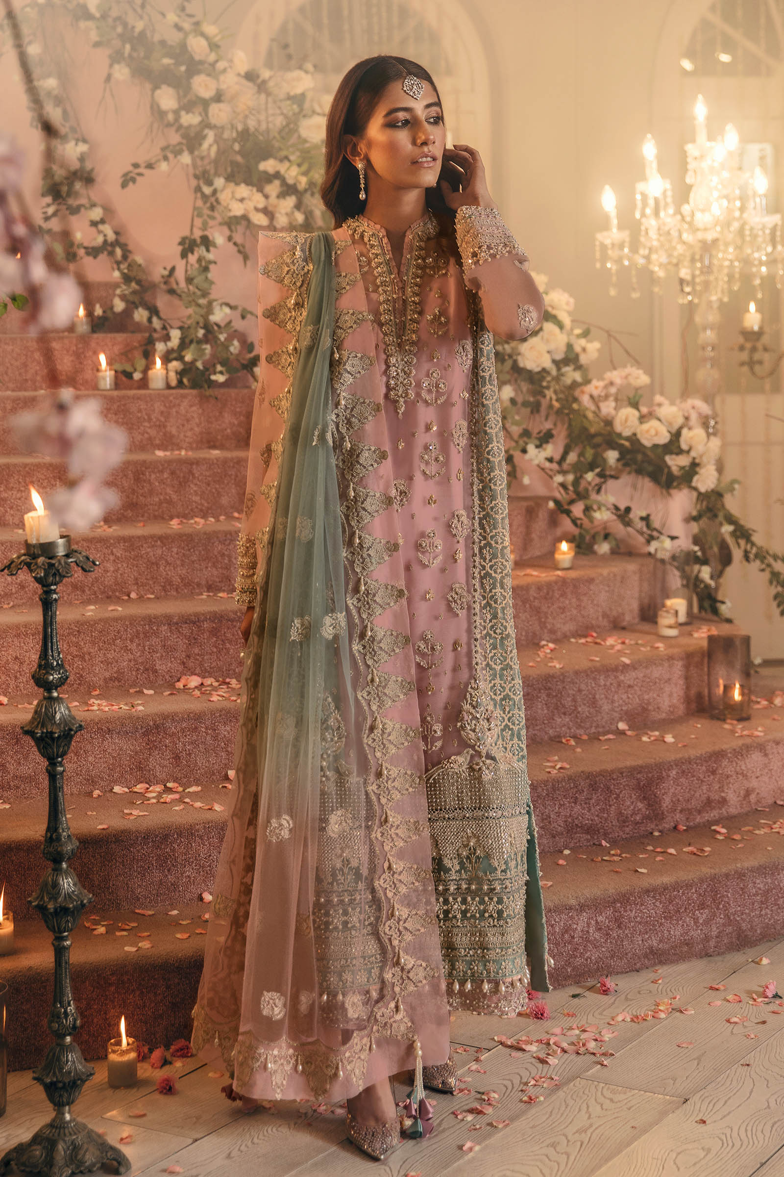 Gossamer by Zaha Embroidered Net Suits Unstitched 3 Piece ZKS22G D6 Emira - Wedding Collection