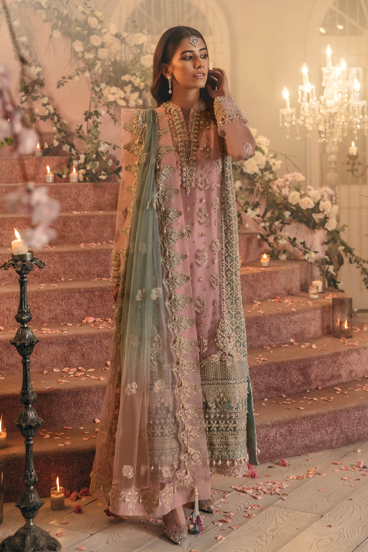 Gossamer by Zaha Embroidered Net Suits Unstitched 3 Piece ZKS22G D6 Emira - Wedding Collection