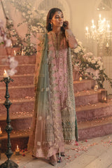 Gossamer by Zaha Embroidered Net Suits Unstitched 3 Piece ZKS22G D6 Emira - Wedding Collection
