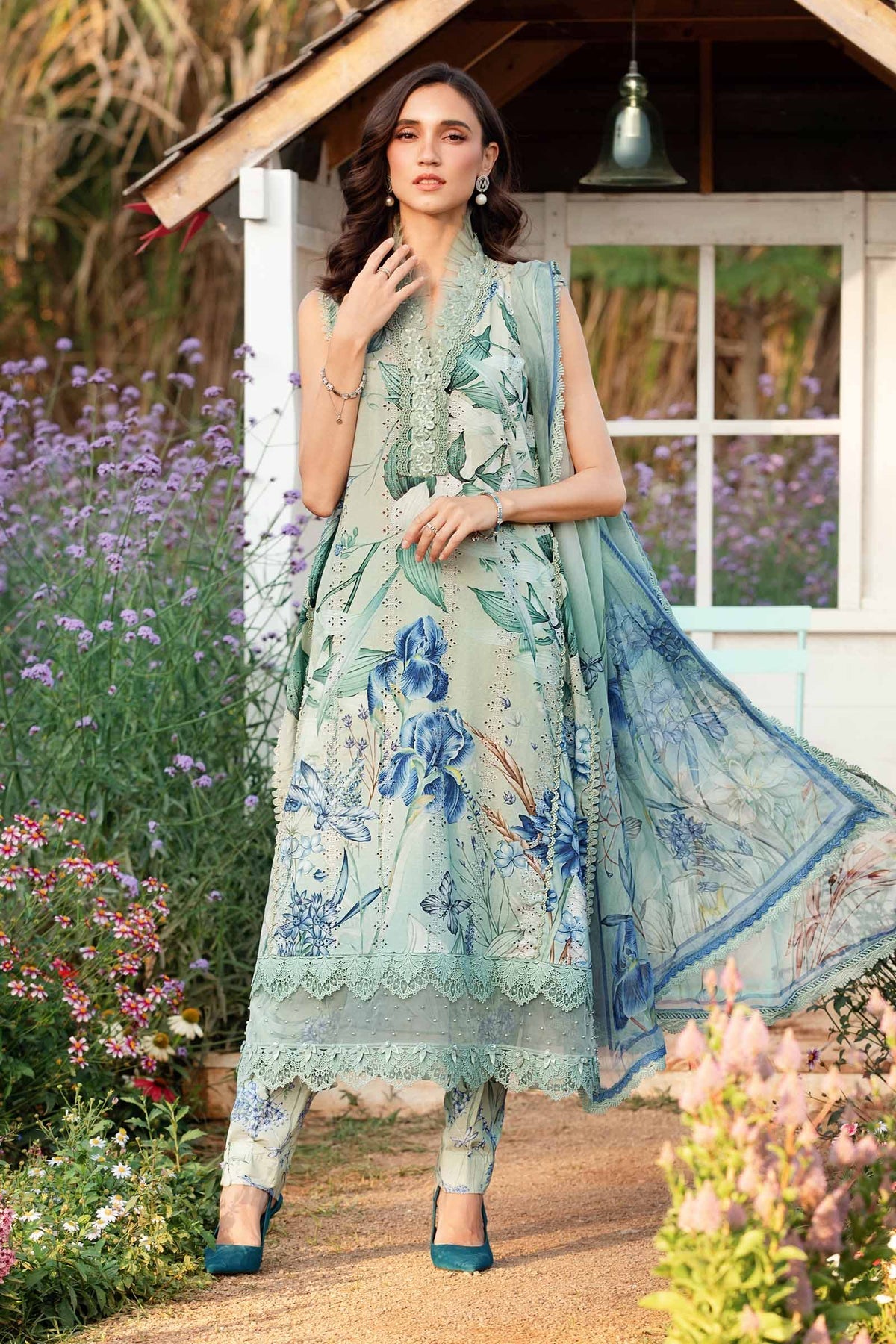 M Prints by Maria B Embroidered Suits Unstitched 3 Piece MB25MP 2B - Summer Collection